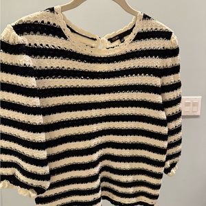 Maje stripe crochet top